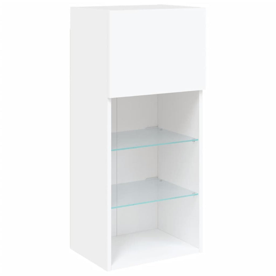 Tv-Meubels Met Led-Verlichting 40,5X30X90 Cm 2 40.5 x 30 x 90 cm Wit