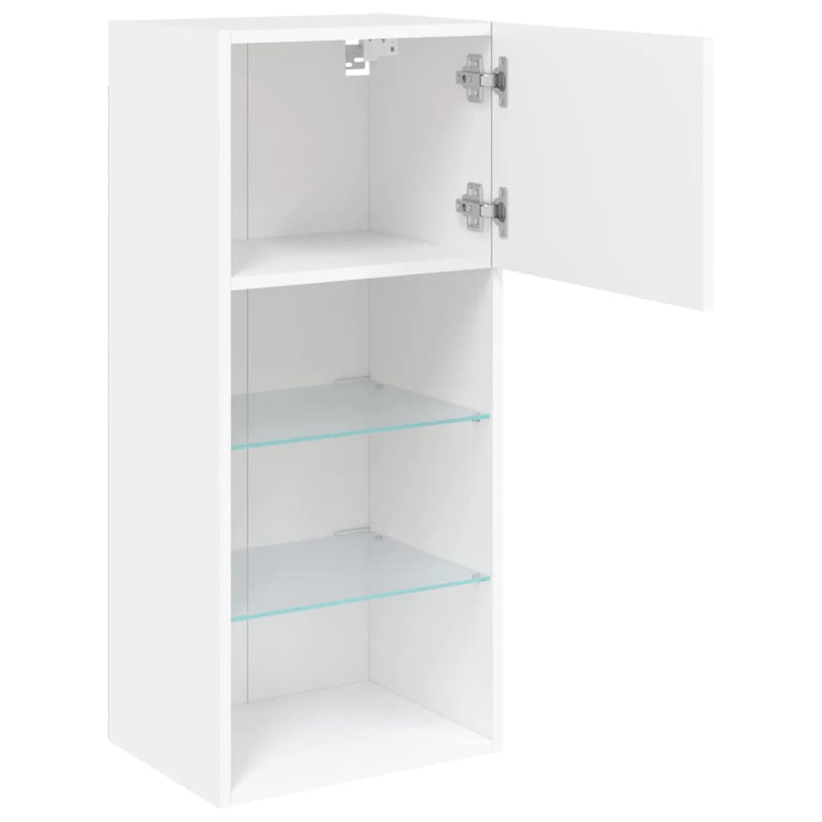 Tv-Meubels Met Led-Verlichting 40,5X30X90 Cm 2 40.5 x 30 x 90 cm Wit