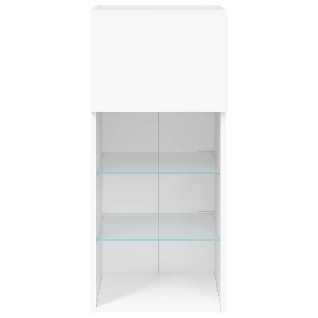 Tv-Meubels Met Led-Verlichting 40,5X30X90 Cm 2 40.5 x 30 x 90 cm Wit