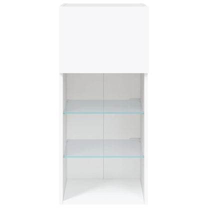 Tv-Meubels Met Led-Verlichting 40,5X30X90 Cm 2 40.5 x 30 x 90 cm Wit