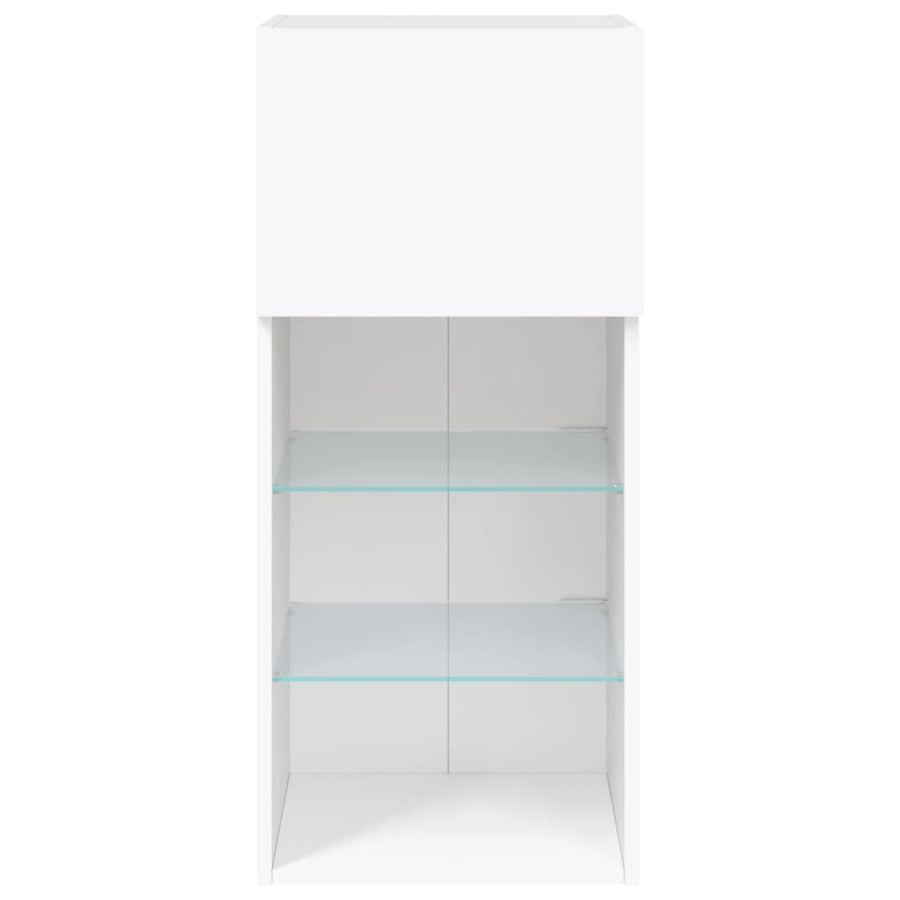 Tv-Meubels Met Led-Verlichting 40,5X30X90 Cm 2 40.5 x 30 x 90 cm Wit