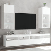 Tv-meubel 40,5x30x90 cm wit met LED