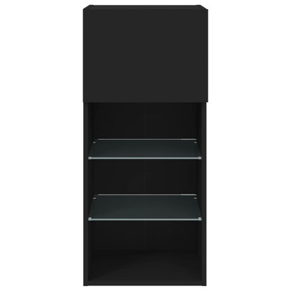 Tv-meubel met LED-verlichting 40,5x30x90 cm zwart