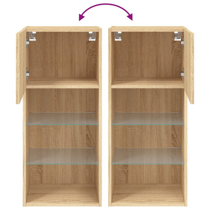 Tv-Meubel Met Led-Verlichting 40,5X30X90 Cm Kleurig 1 40.5 x 30 x 90 cm Sonoma eiken