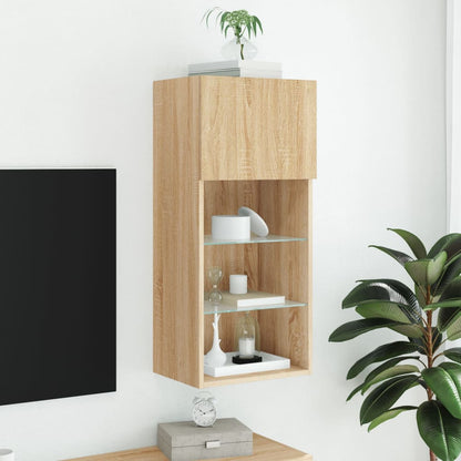 Tv-Meubel Met Led-Verlichting 40,5X30X90 Cm Kleurig 1 40.5 x 30 x 90 cm Sonoma eiken