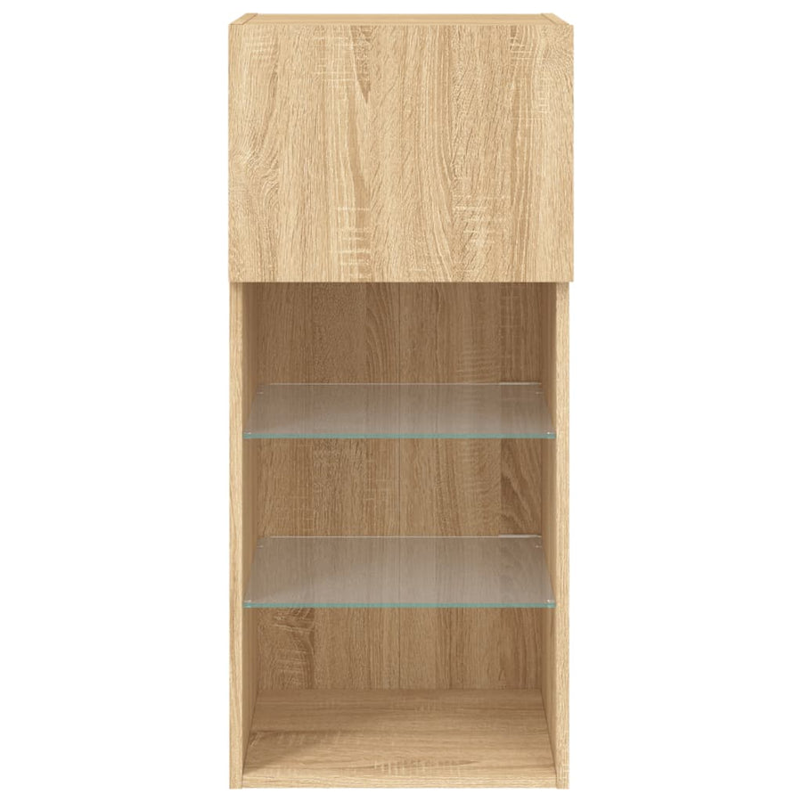 Tv-Meubel Met Led-Verlichting 40,5X30X90 Cm Kleurig 1 40.5 x 30 x 90 cm Sonoma eiken