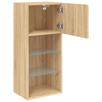 Tv-Meubels Met Led-Verlichting 40,5X30X90 Cm 2 40.5 x 30 x 90 cm Sonoma eiken