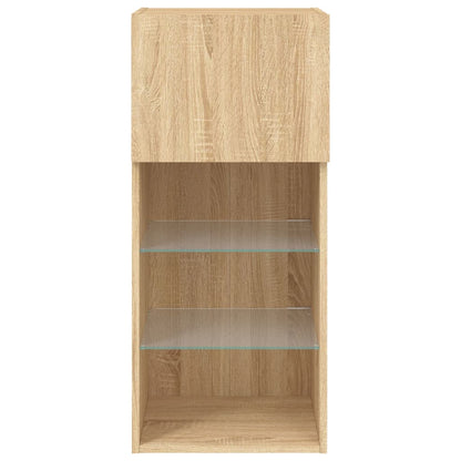 Tv-Meubels Met Led-Verlichting 40,5X30X90 Cm 2 40.5 x 30 x 90 cm Sonoma eiken