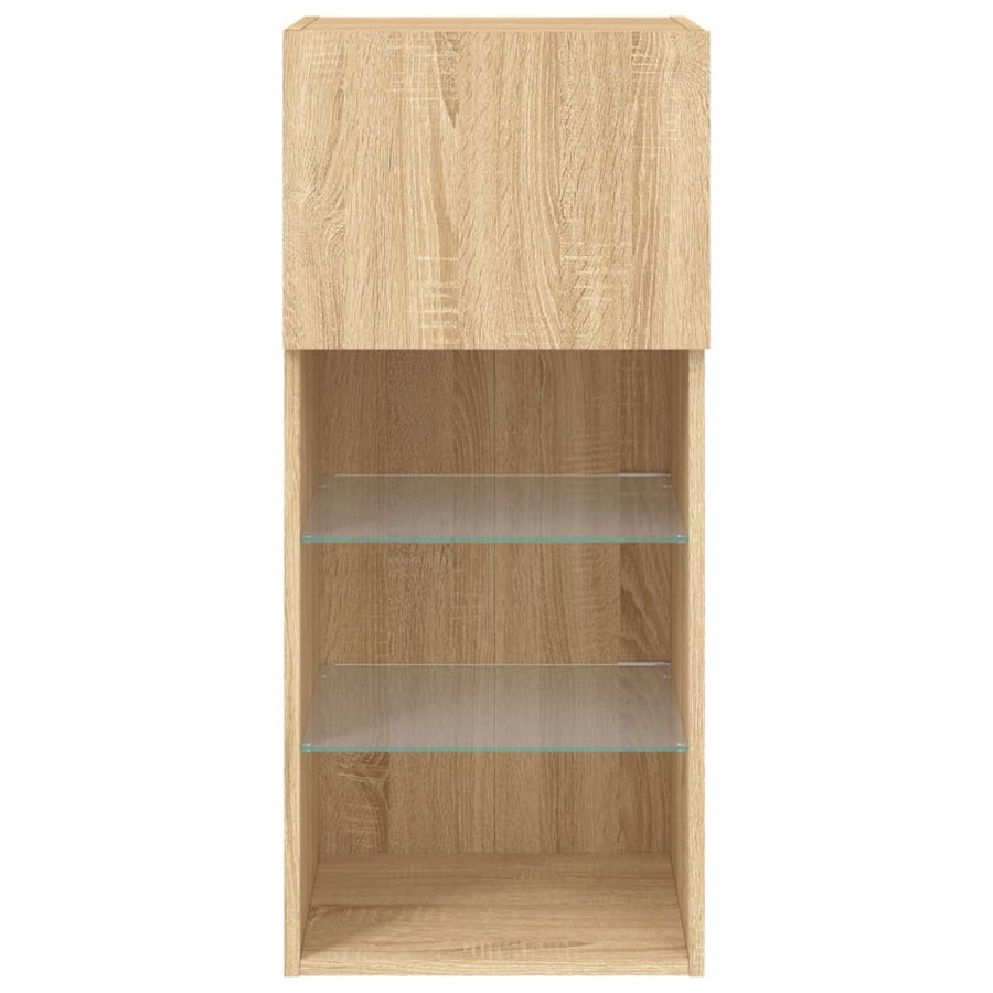 Tv-Meubels Met Led-Verlichting 40,5X30X90 Cm 2 40.5 x 30 x 90 cm Sonoma eiken