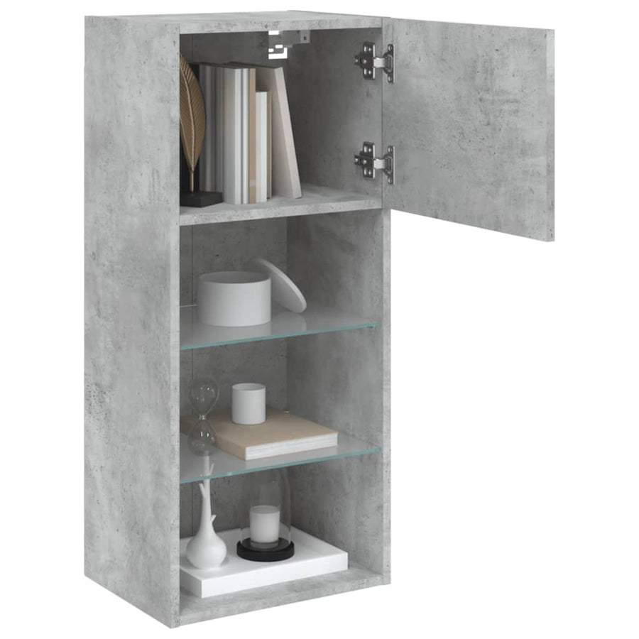 Tv-Meubel Met Led-Verlichting 40,5X30X90 Cm 1 40.5 x 30 x 90 cm Betongrijs