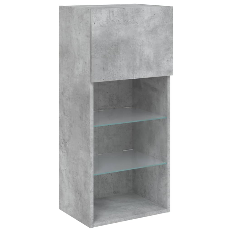 Tv-Meubel Met Led-Verlichting 40,5X30X90 Cm 1 40.5 x 30 x 90 cm Betongrijs