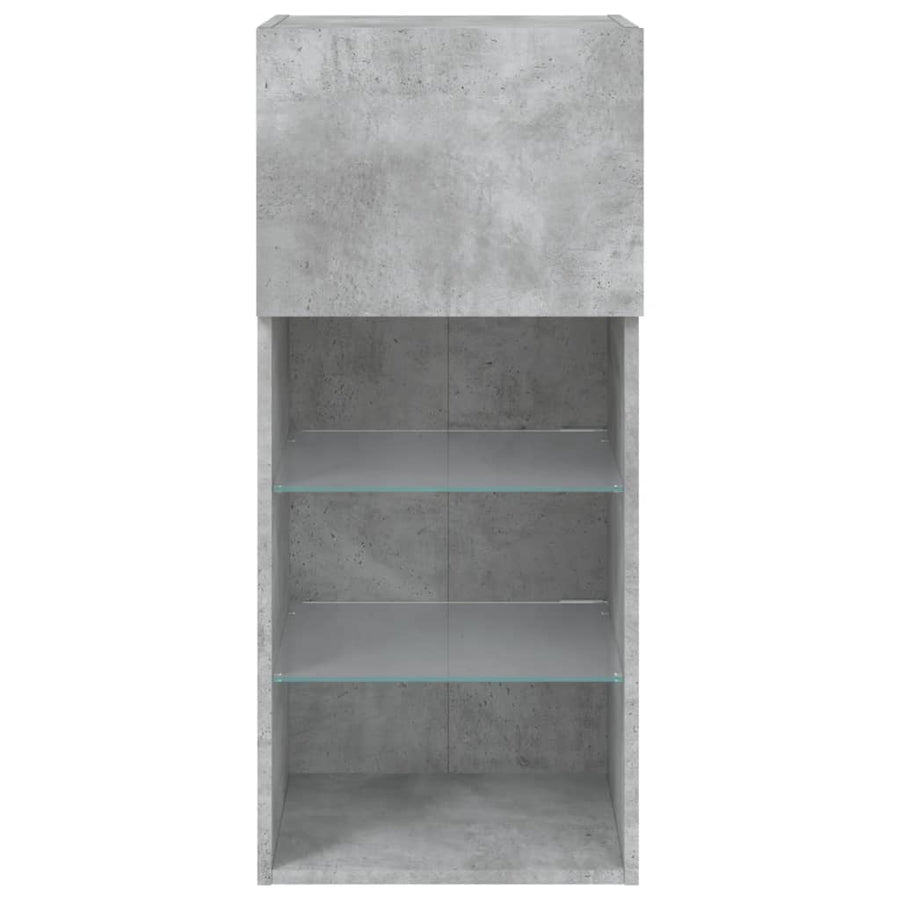 Tv-Meubel Met Led-Verlichting 40,5X30X90 Cm 1 40.5 x 30 x 90 cm Betongrijs