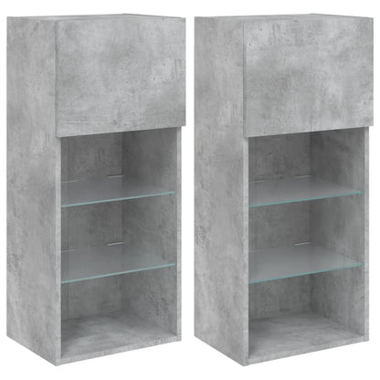 Tv-Meubels Met Led-Verlichting 40,5X30X90 Cm 2 40.5 x 30 x 90 cm Betongrijs