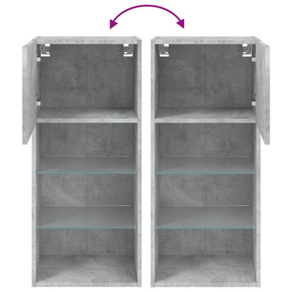 Tv-Meubels Met Led-Verlichting 40,5X30X90 Cm 2 40.5 x 30 x 90 cm Betongrijs