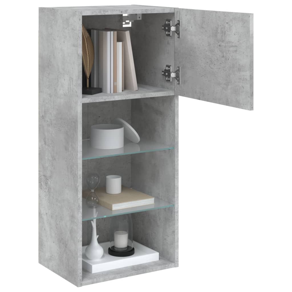 Tv-Meubels Met Led-Verlichting 40,5X30X90 Cm 2 40.5 x 30 x 90 cm Betongrijs