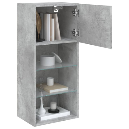 Tv-Meubels Met Led-Verlichting 40,5X30X90 Cm 2 40.5 x 30 x 90 cm Betongrijs