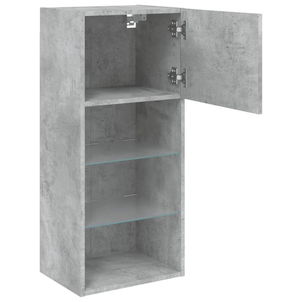Tv-Meubels Met Led-Verlichting 40,5X30X90 Cm 2 40.5 x 30 x 90 cm Betongrijs