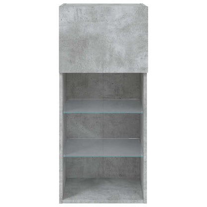 Tv-Meubels Met Led-Verlichting 40,5X30X90 Cm 2 40.5 x 30 x 90 cm Betongrijs