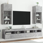Tv-meubel 40,5x30x90 cm betongrijs LED