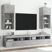 Tv-meubel 40,5x30x90 cm betongrijs LED