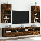Tv-meubels 2 st 40,5x30x90 cm gerookt eiken