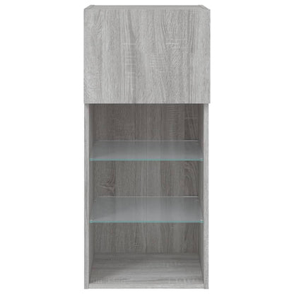 Tv-Meubels Met Led-Verlichting 40,5X30X80 Cm 2 40.5 x 30 x 90 cm Grijs sonoma
