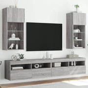 Tv-meubel 40,5x30x80 cm grijs sonoma LED