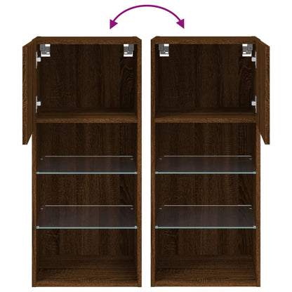 Tv-Meubel Met Led-Verlichting 40,5X30X90 Cm Bruineikenkleurig 1 40.5 x 30 x 90 cm bruin eikenkleur