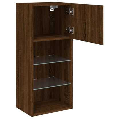 Tv-Meubel Met Led-Verlichting 40,5X30X90 Cm Bruineikenkleurig 1 40.5 x 30 x 90 cm bruin eikenkleur