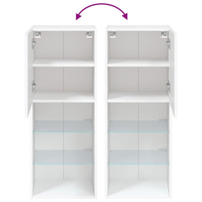 Tv-Meubel Met Led-Verlichting 40,5X30X02 Cm 1 40.5 x 30 x 102 cm Wit