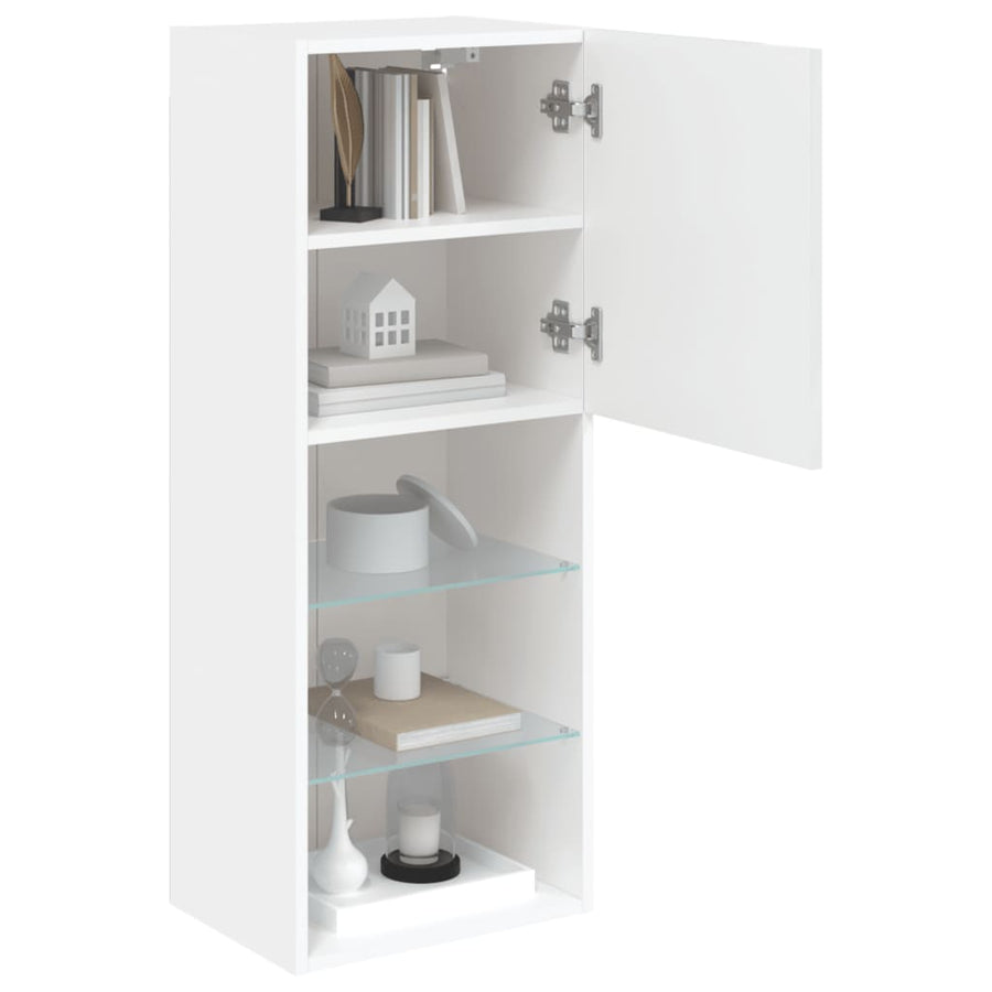 Tv-Meubel Met Led-Verlichting 40,5X30X02 Cm 1 40.5 x 30 x 102 cm Wit