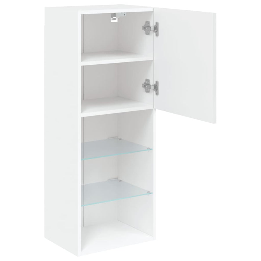 Tv-Meubel Met Led-Verlichting 40,5X30X02 Cm 1 40.5 x 30 x 102 cm Wit