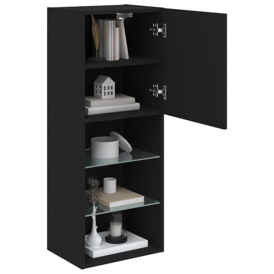 Tv-Meubel Met Led-Verlichting 40,5X30X02 Cm 1 40.5 x 30 x 102 cm Zwart