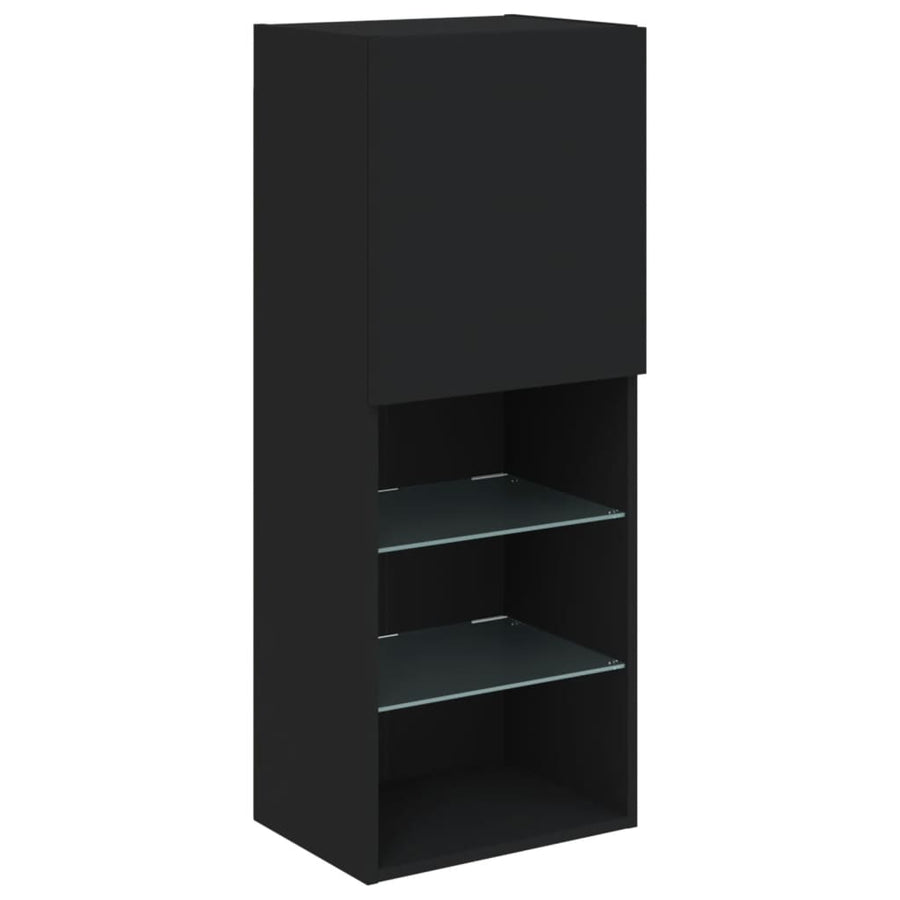 Tv-Meubel Met Led-Verlichting 40,5X30X02 Cm 1 40.5 x 30 x 102 cm Zwart