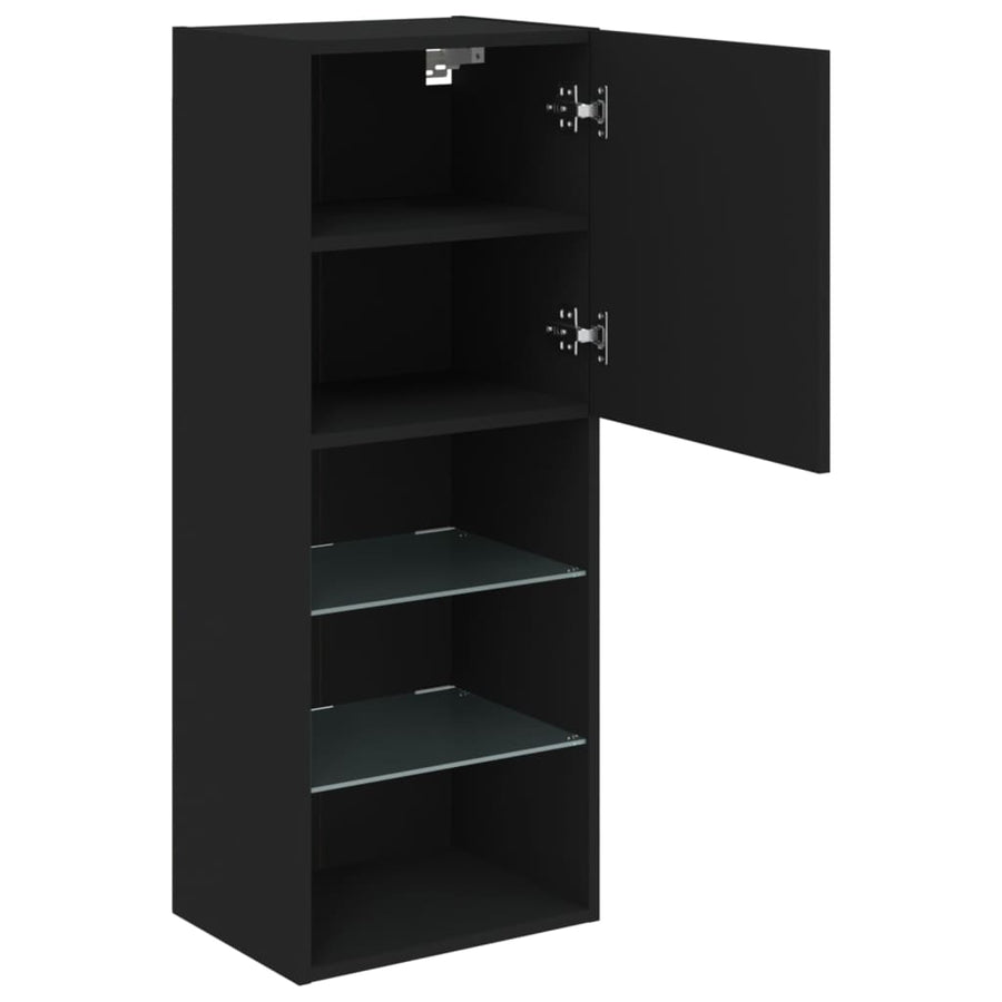 Tv-Meubel Met Led-Verlichting 40,5X30X02 Cm 1 40.5 x 30 x 102 cm Zwart