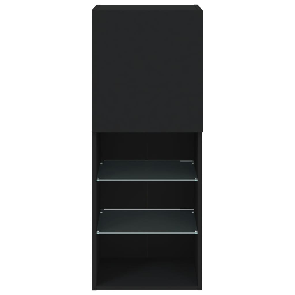 Tv-Meubel Met Led-Verlichting 40,5X30X02 Cm 1 40.5 x 30 x 102 cm Zwart