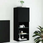 Tv-meubel 102 cm zwart met led