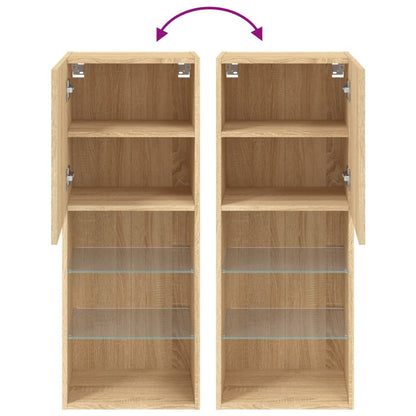 Tv-Meubel Met Led-Verlichting 40,5X30X02 Cm Kleur 1 40.5 x 30 x 102 cm Sonoma eiken