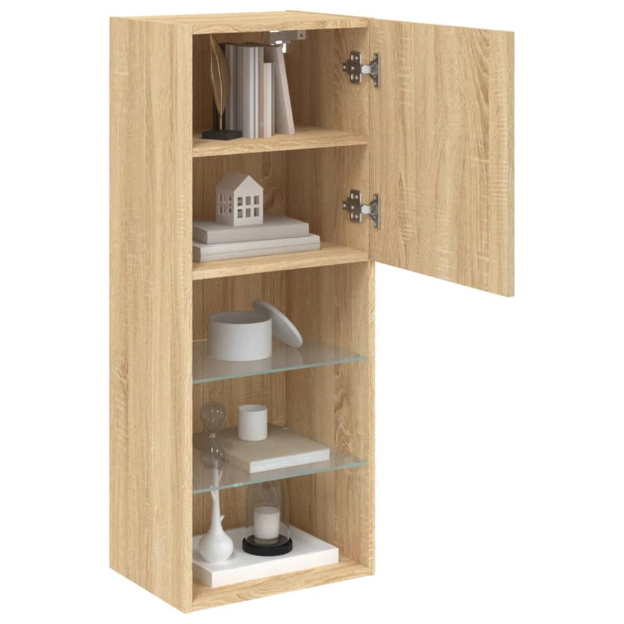 Tv-Meubel Met Led-Verlichting 40,5X30X02 Cm Kleur 1 40.5 x 30 x 102 cm Sonoma eiken