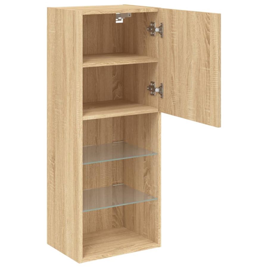 Tv-Meubel Met Led-Verlichting 40,5X30X02 Cm Kleur 1 40.5 x 30 x 102 cm Sonoma eiken