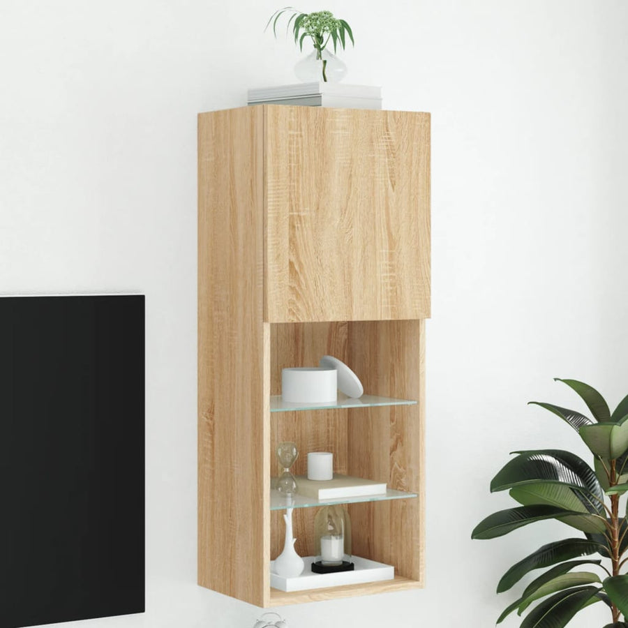Tv-Meubel Met Led-Verlichting 40,5X30X02 Cm Kleur 1 40.5 x 30 x 102 cm Sonoma eiken