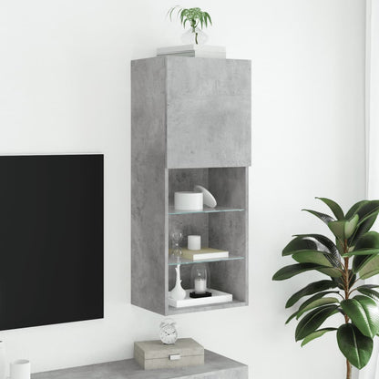 Tv-Meubel Met Led-Verlichting 40,5X30X02 Cm 1 40.5 x 30 x 102 cm Betongrijs