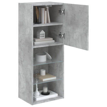 Tv-Meubel Met Led-Verlichting 40,5X30X02 Cm 1 40.5 x 30 x 102 cm Betongrijs