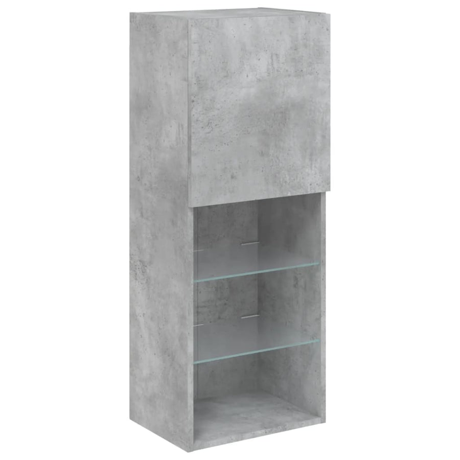 Tv-Meubel Met Led-Verlichting 40,5X30X02 Cm 1 40.5 x 30 x 102 cm Betongrijs