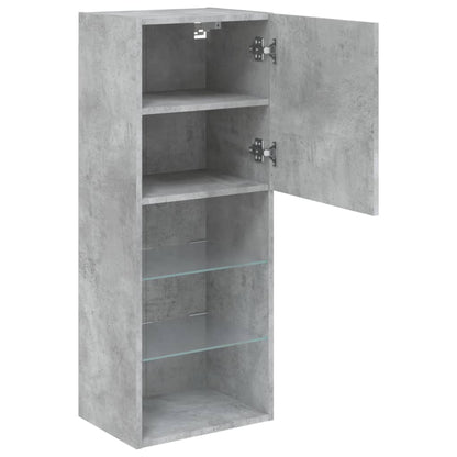 Tv-Meubel Met Led-Verlichting 40,5X30X02 Cm 1 40.5 x 30 x 102 cm Betongrijs