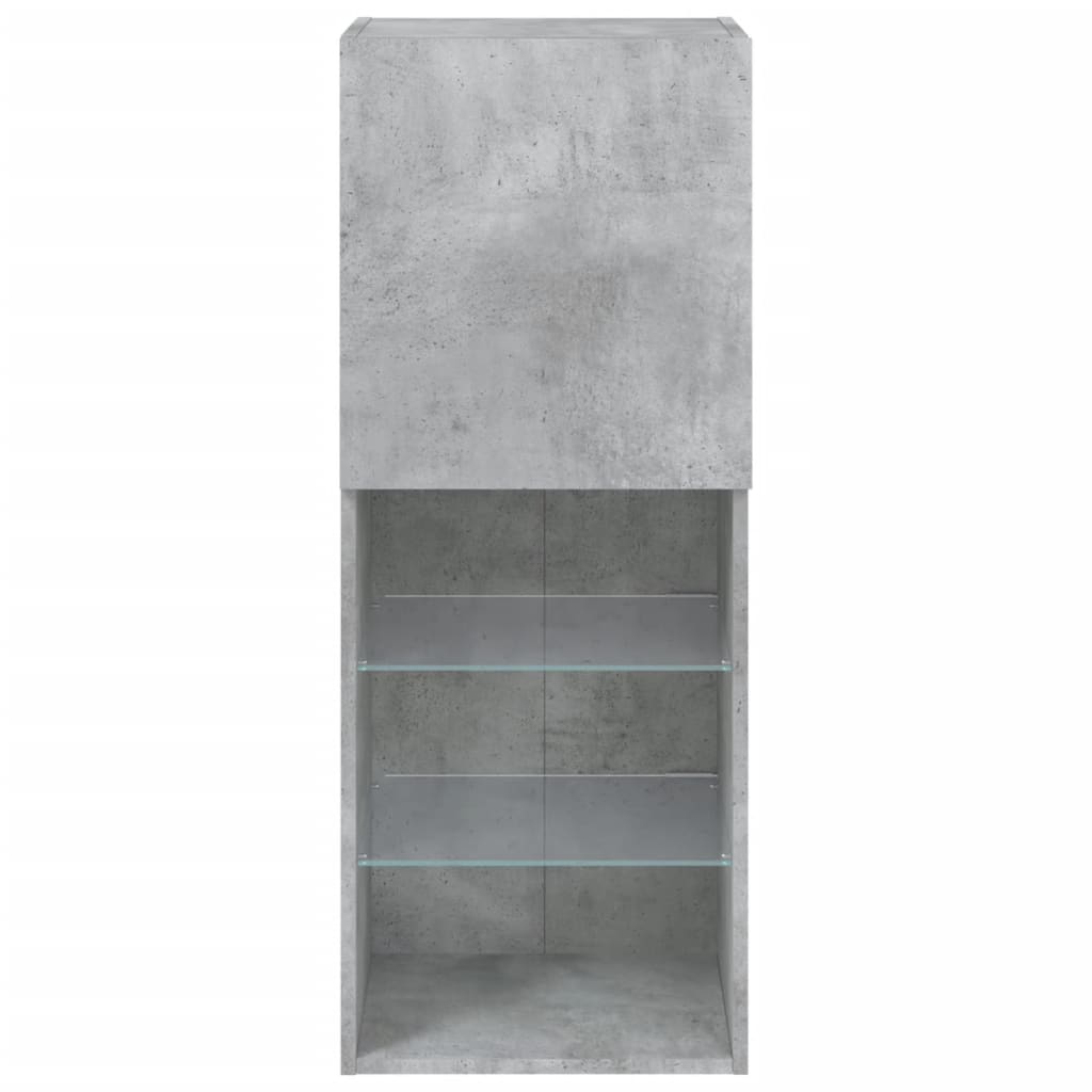 Tv-Meubel Met Led-Verlichting 40,5X30X02 Cm 1 40.5 x 30 x 102 cm Betongrijs