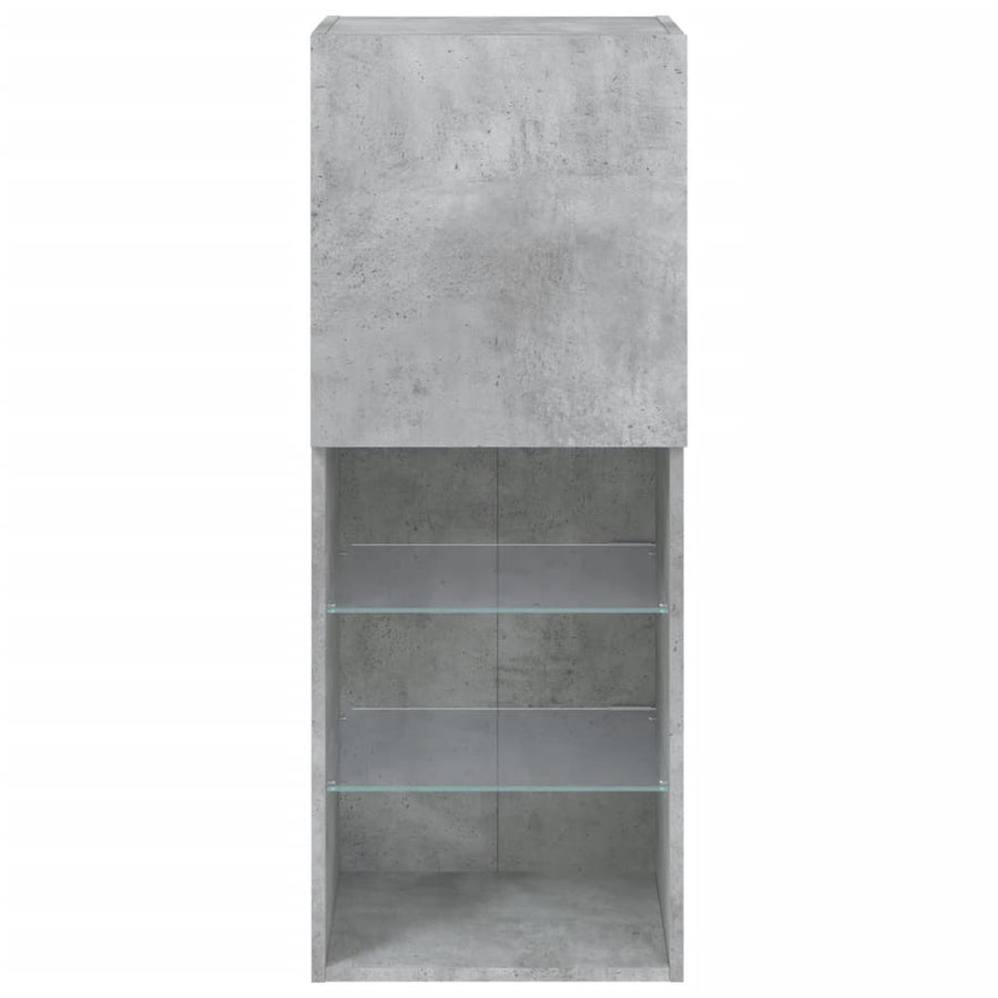 Tv-Meubel Met Led-Verlichting 40,5X30X02 Cm 1 40.5 x 30 x 102 cm Betongrijs