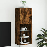 Tv-meubel 40,5x30x102 cm gerookt eiken LED
