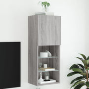Tv-meubel 40.5x30x102 cm grijs sonoma eiken LED