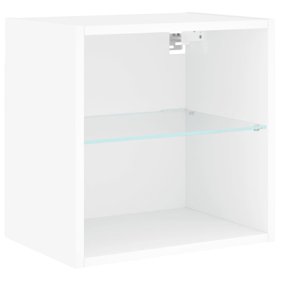 Nachtkastje Met Led's Wandgemonteerd Wit
